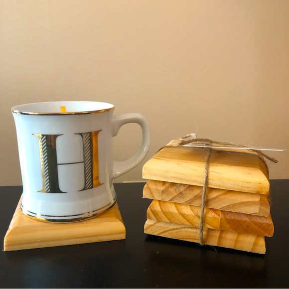 Handmade 4 wooden coasters - Picture 6 of 6